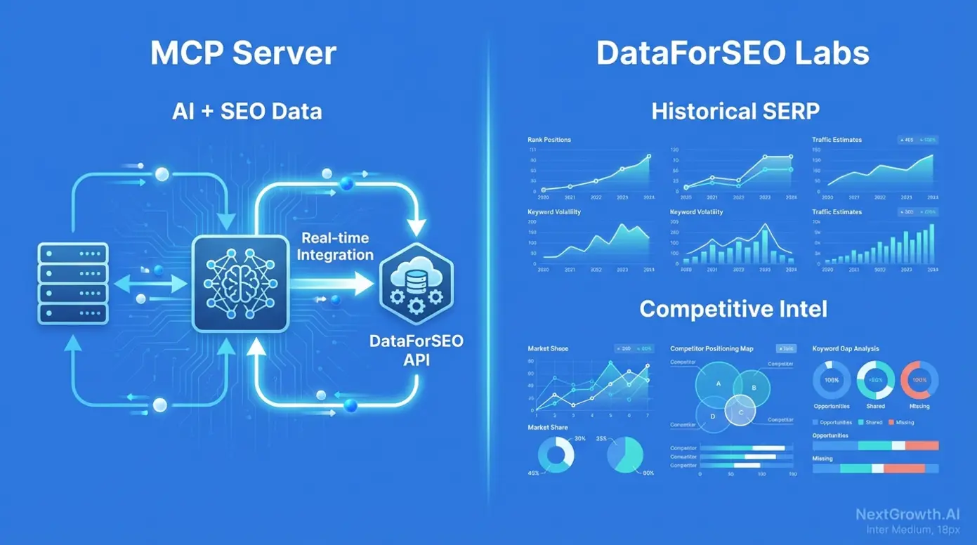 Two specialized DataForSEO products: MCP Server for AI integration and Labs for competitive intelligence