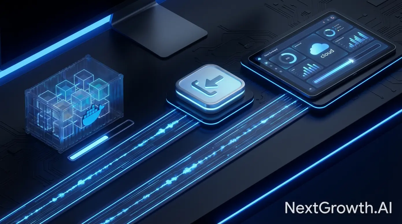 Visual guide showing three n8n installation methods: Docker, desktop app, and cloud signup