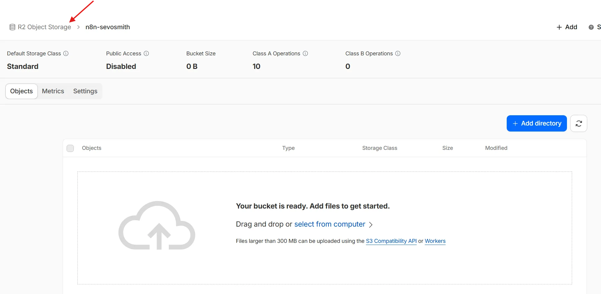 Cloudflade R2 create bucket