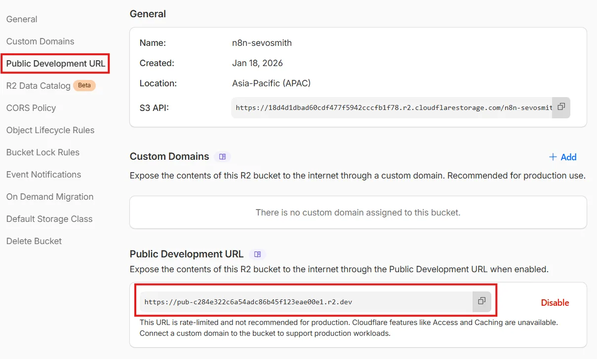 Cloudflade R2 Configure Basic Bucket Settings
